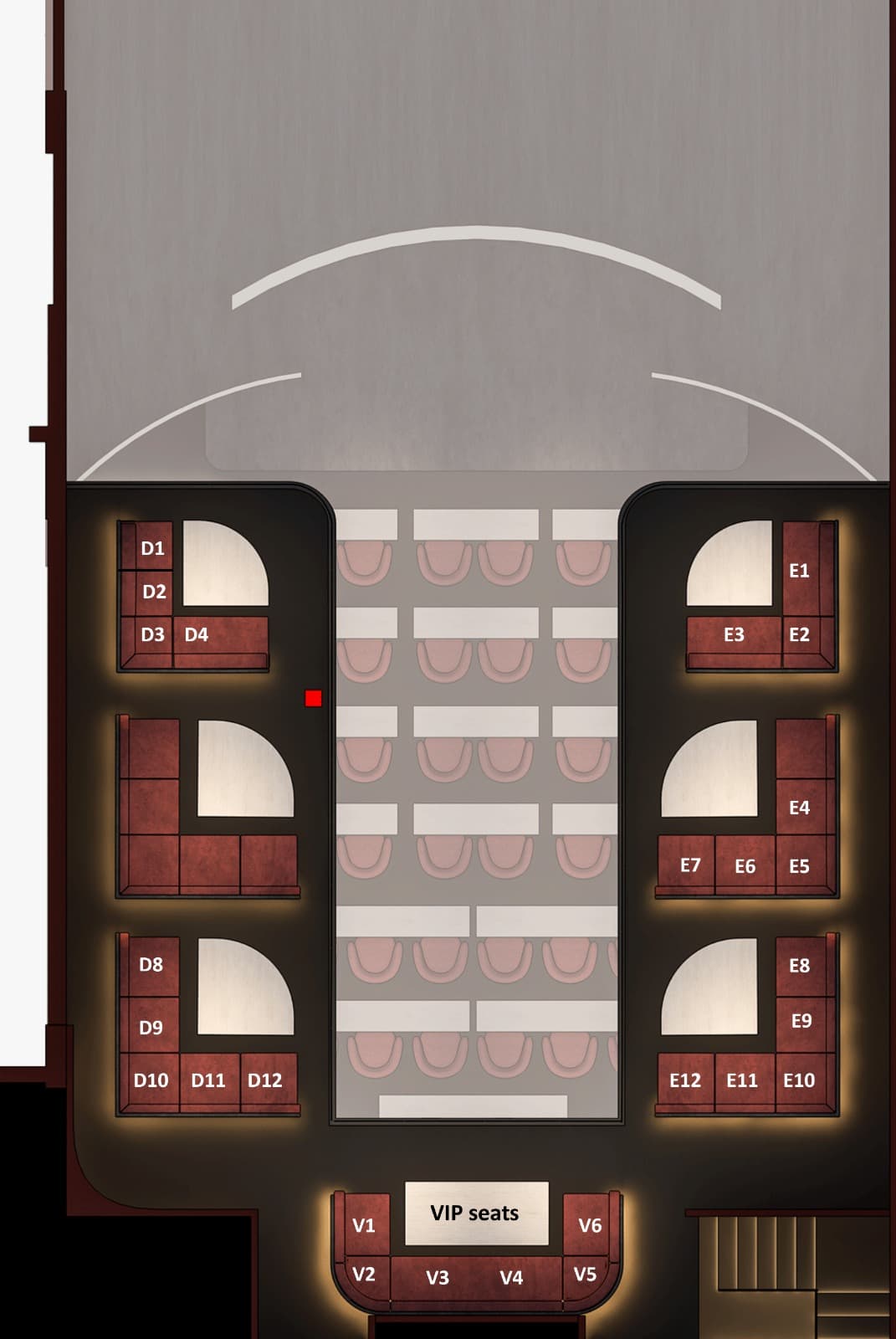 Ground Floor seating layout